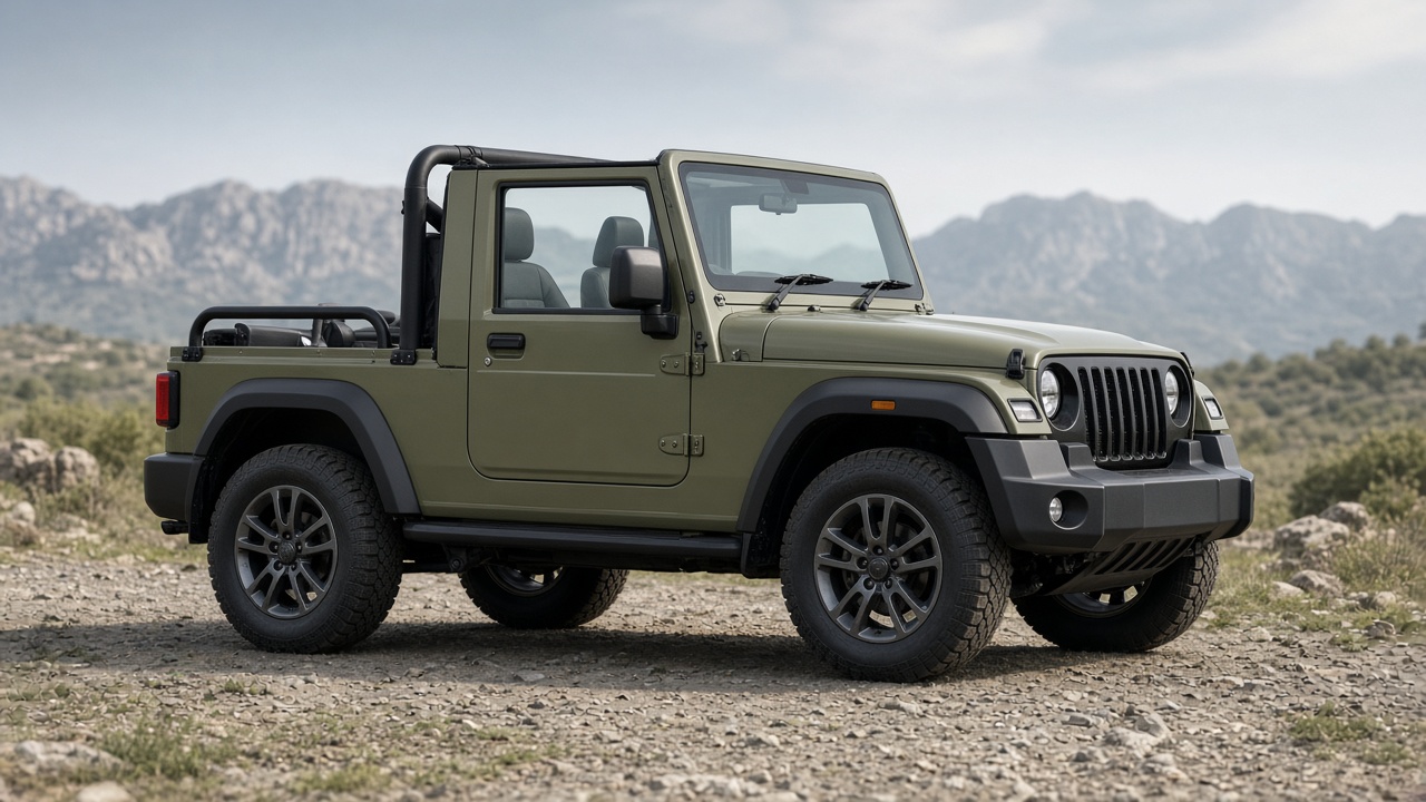 Mahindra Thar — SUV rental in Dehradun (illustrative image)